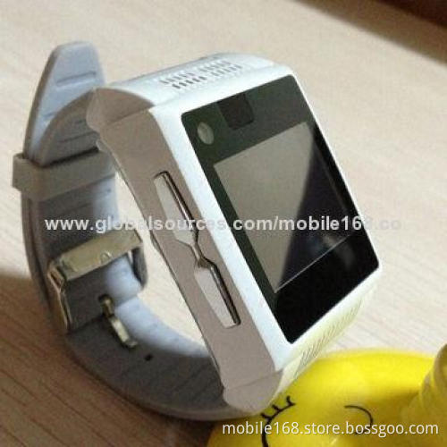Flat panel design MTK6253 watch phone, 128KB internal memory, supports TF card up to 8GB memory